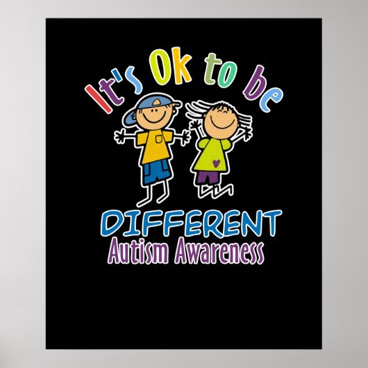 Het is oké om een andere maand van Autism Awarenes Poster (Voorkant)