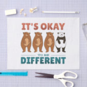 Het is oké om een andere uitnodiging te zijn Napki Tissuepapier (Craft)