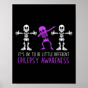 Het is oké om een beetje anders epilepsiebewustzij poster
