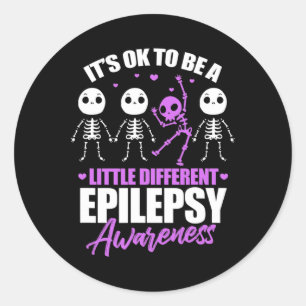 Het is oké om een beetje anders te zijn Epilepsie Ronde Sticker