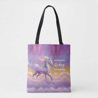 Het is oké om gevoelens te hebben Sparkly Glitter Draagtas