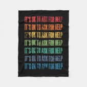 Het is oké om hulp te vragen 1 fleece deken (Voorkant)