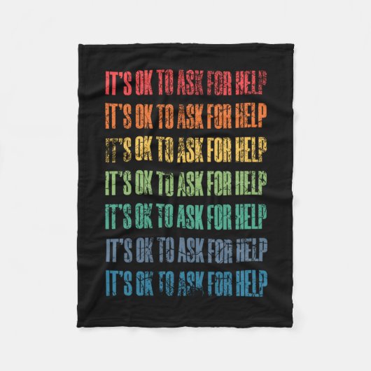 Het is oké om hulp te vragen 1 fleece deken (Voorkant)