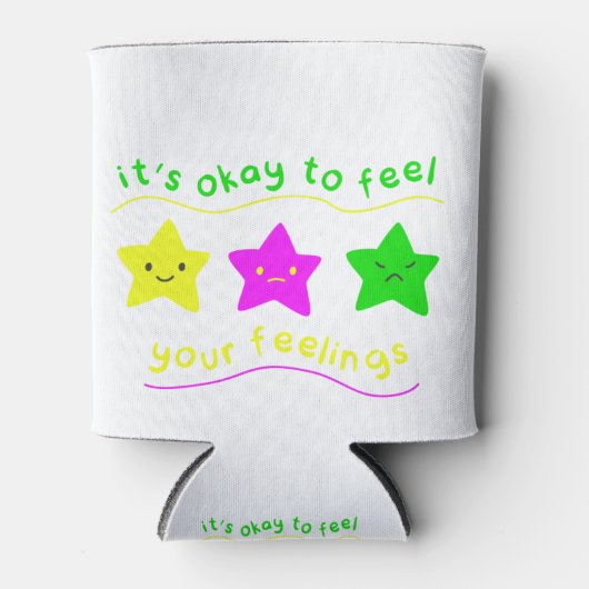 Het is oké om je gevoel te voelen (1) blikjeskoeler (Voorkant)