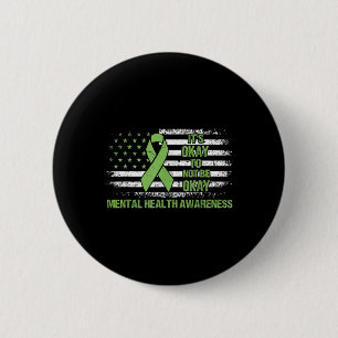 Het is oké om niet oké te zijn, US Flag Mental Hea Ronde Button 5,7 Cm