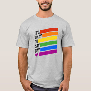 Het is oké om regenboogbalken van homo's te zeggen t-shirt