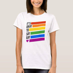 Het is oké om regenboogbalken van homo's te zeggen t-shirt