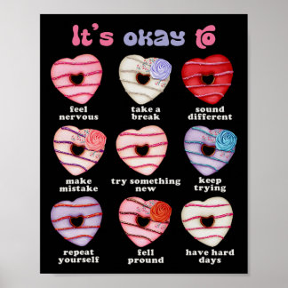 Het Is Oké Om Zenuwachtig Te Zijn Positieve Geeste Poster