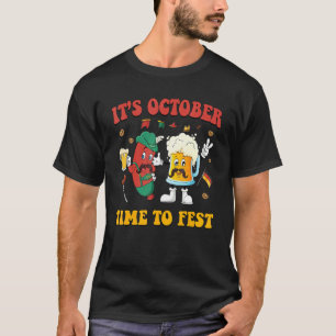 Het is oktober tijd om de protesten in het Duits t T-shirt
