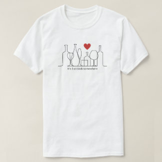 Het is om vijf uur ergens grappig t-shirt