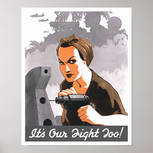 Het is ook onze strijd — Rosie de Riveter Poster (Voorkant)