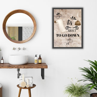 Het is op het punt om naar beneden te gaan. poster