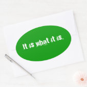 Het is ovale sticker (Envelop)