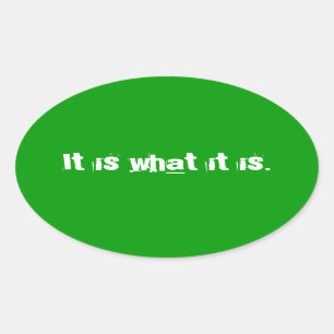 Het is ovale sticker