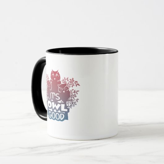 Het is Owl Good Funny Mug Mok (Voorkant links)