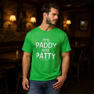 Het is Paddy niet Patty, jij idioot, grappig Iers T-shirt