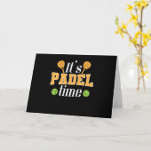 Het is Padel Time Tennis Sport Kaart (Gele Bloem)