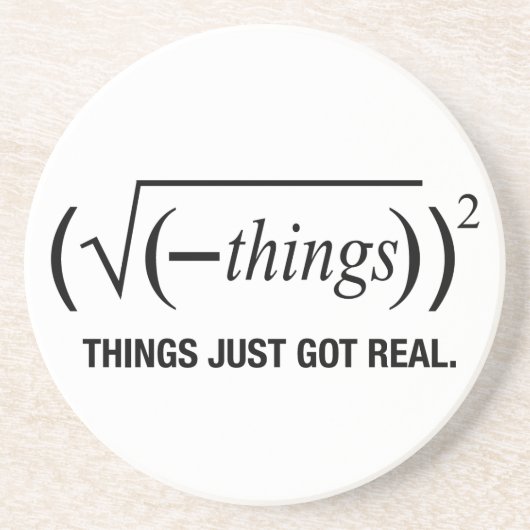 het is pas echt geworden zandsteen onderzetter (Voorkant)