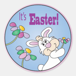 Het is Pasen Bunny Rabbit Ronde Sticker