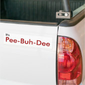 Het is, Pee-Buh-Dee Bumpersticker (Op Truck)