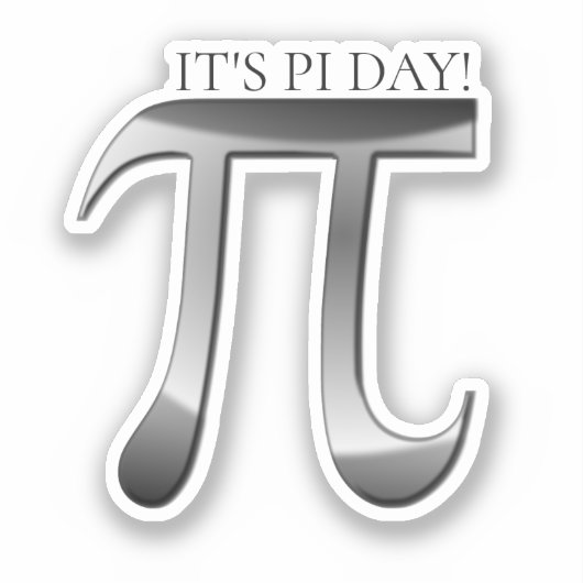 Het is Pi Day! Sticker (Voorkant)