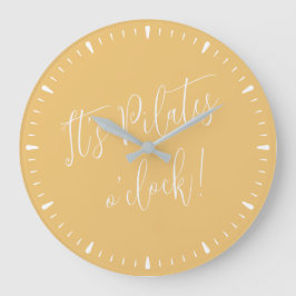 Het is Pilates O'Clock Fun Golden Yellow Fitness Grote Klok