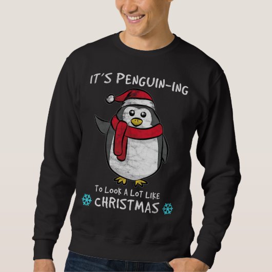 Het is pinguïn-ing om een partij als Kerstmis te z Trui (Voorkant)