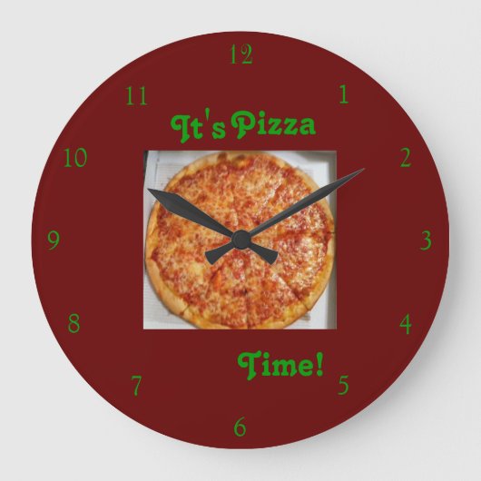 Het is Pizza Time. Klok (Voorkant)