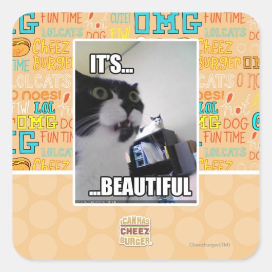 Het is prachtig vierkante sticker (Voorkant)