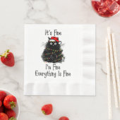 Het is prima Alles is mooi met Kerstmis Black Servet (Insitu)