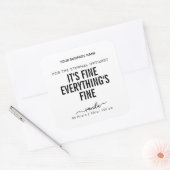 Het is prima Alles is prima Funny Candle Label (Envelop)