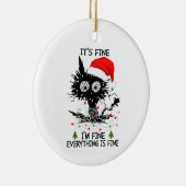 Het is prima, alles is prima met kerst keramisch ornament (Rechts)