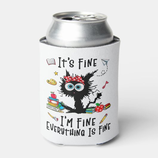 Het is prima dat alles goed is blikjeskoeler (Blikje Voorkant)