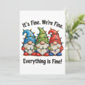 Het is prima dat alles goed is... feestdagenkaart (Staand voorkant)