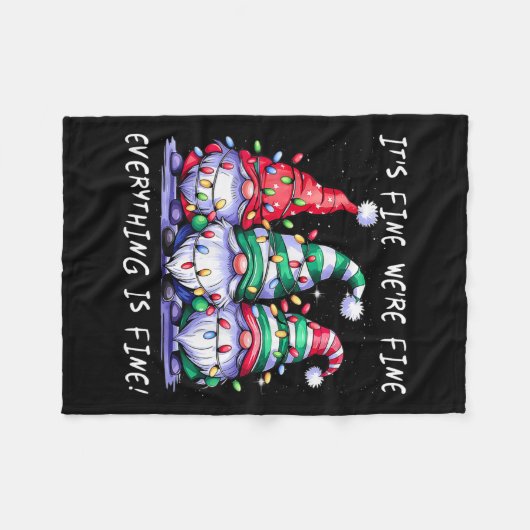 Het is prima dat alles goed is... fleece deken (Voorkant (Horizontaal))