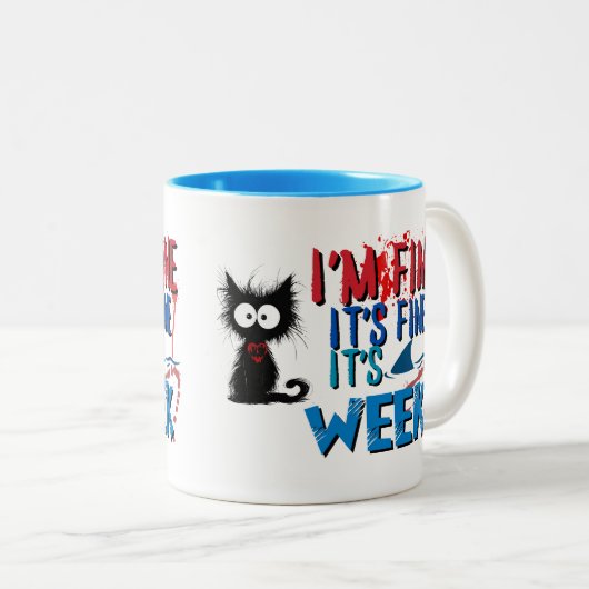 Het is prima, het is Shark Week keramische mok (Voorkant rechts)