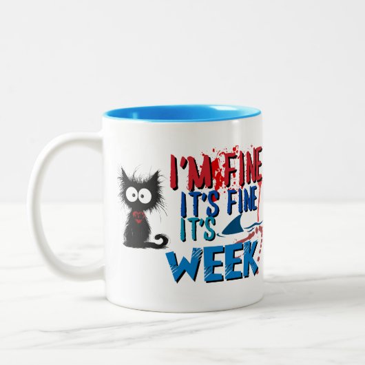 Het is prima, het is Shark Week keramische mok (Links)