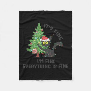 Het is prima in orde Alles is prima Elf Xmas Match Fleece Deken