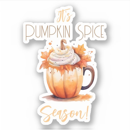 Het is Pumpkin Spice Season Kaart Sticker (Voorkant)