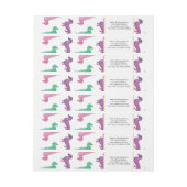 Het is Raining Dachshunds Omwikkelbaar Adreslabel (Vel)