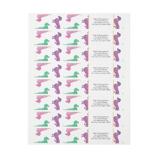 Het is Raining Dachshunds Omwikkelbaar Adreslabel (Vel)