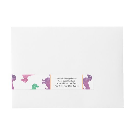 Het is Raining Dachshunds Omwikkelbaar Adreslabel (Voorkant)