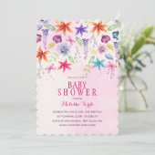 Het is Raining Flowers Invitation Kaart (Staand voorkant)