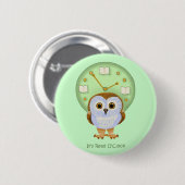 Het is Read O'Clock Ronde Button 5,7 Cm (Voorkant /achterkant)