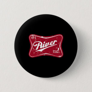Het is Rivier Tijd Grappige Vissen Ronde Button 5,7 Cm