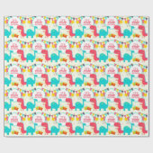 Het is Roar Birthday Dinosaurs Cadeaupapier (Vlak)