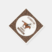 Het is Rodeo Time Cowboy verjaardag Servet (Hoek)