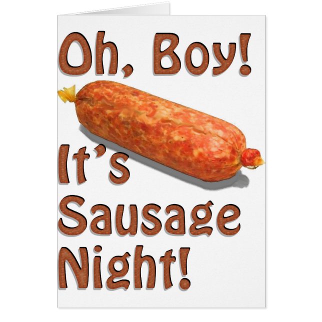 Het is Sausage Night. (Voorkant)
