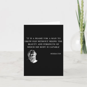 Het is schaamte voor een Man om de oude SOCRATES Q Kaart