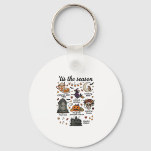 Het Is Seizoen Halloween Heks Pompoen Schedel_1 Sleutelhanger